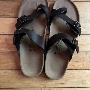 A pair of Birkenstock new worn